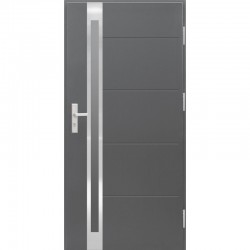 MODEL L4 WARMDOOR metalinės lauko durys, DEŠININĖS, (antracitas) - 960x2068