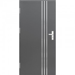 MODEL P2 WARMDOOR metalinės lauko durys, KAIRINĖS, (antracitas) - 960x2068